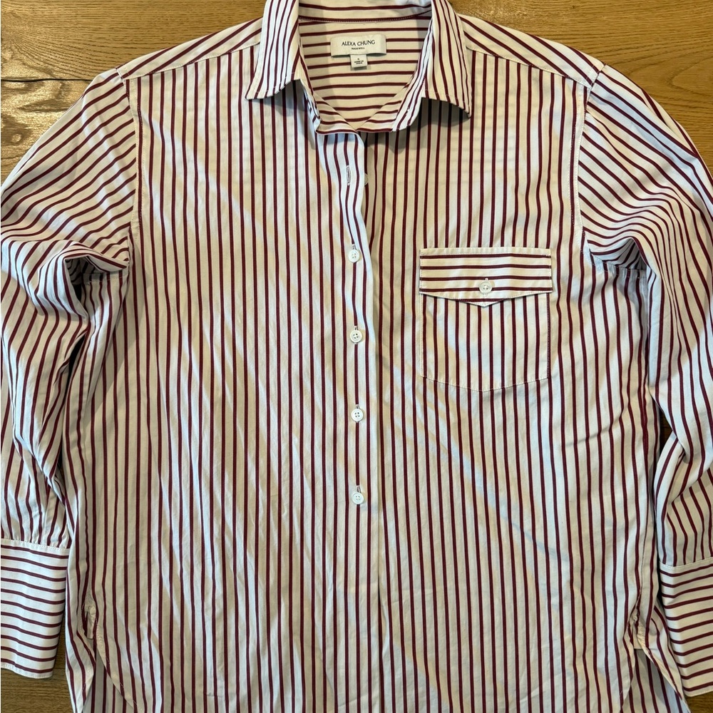 Alexa Chung for Madewell Striped Button Down Shirt
